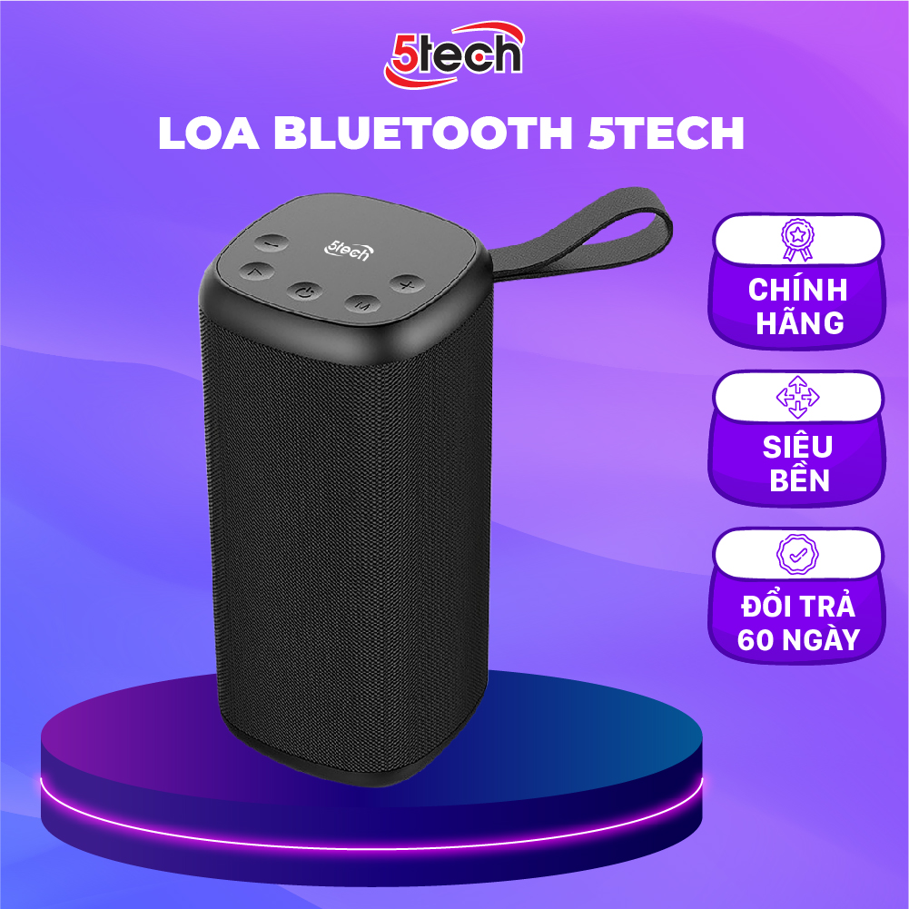 Loa bluetooth 5TECH BS2 hàng chính hãng, loa mini cầm tay di động nghe nhạc cực hay hỗ trợ cắm thẻ nhớ, USB dành cho điện thoại, máy tính...