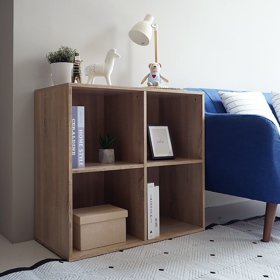 SB Furniture, Looms, Haida-A Low Cabinet, Solid Oak Color, W80XD40XH75 cm.