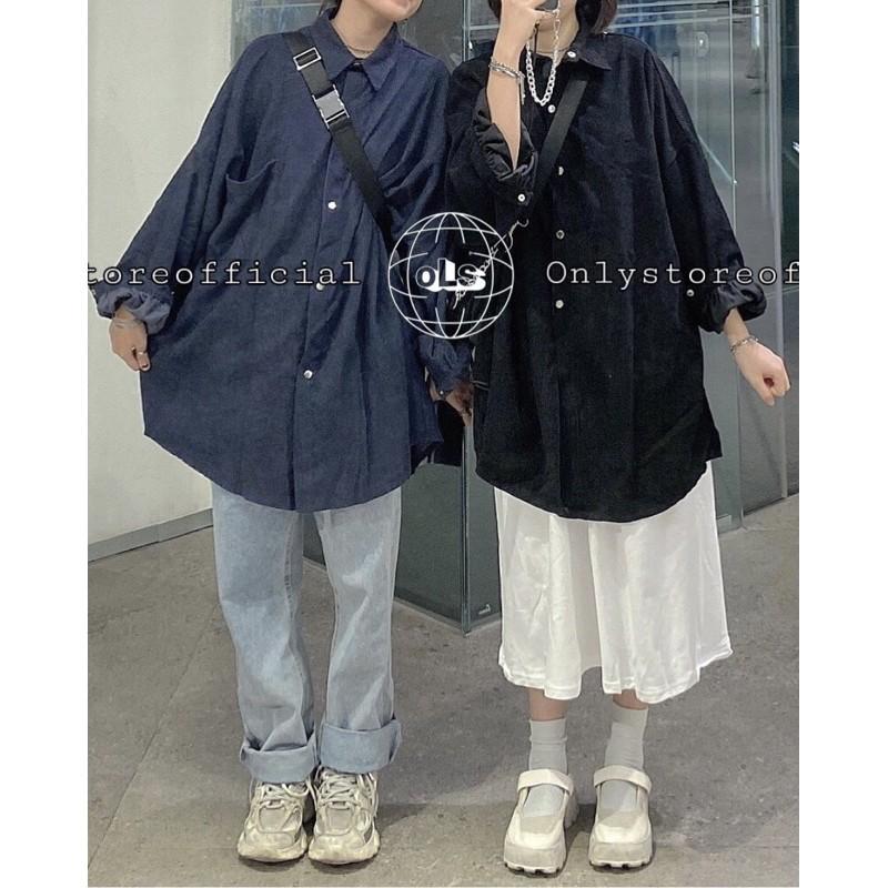 Sơ mi oversize siêu xinhh,chân váy dáng dài