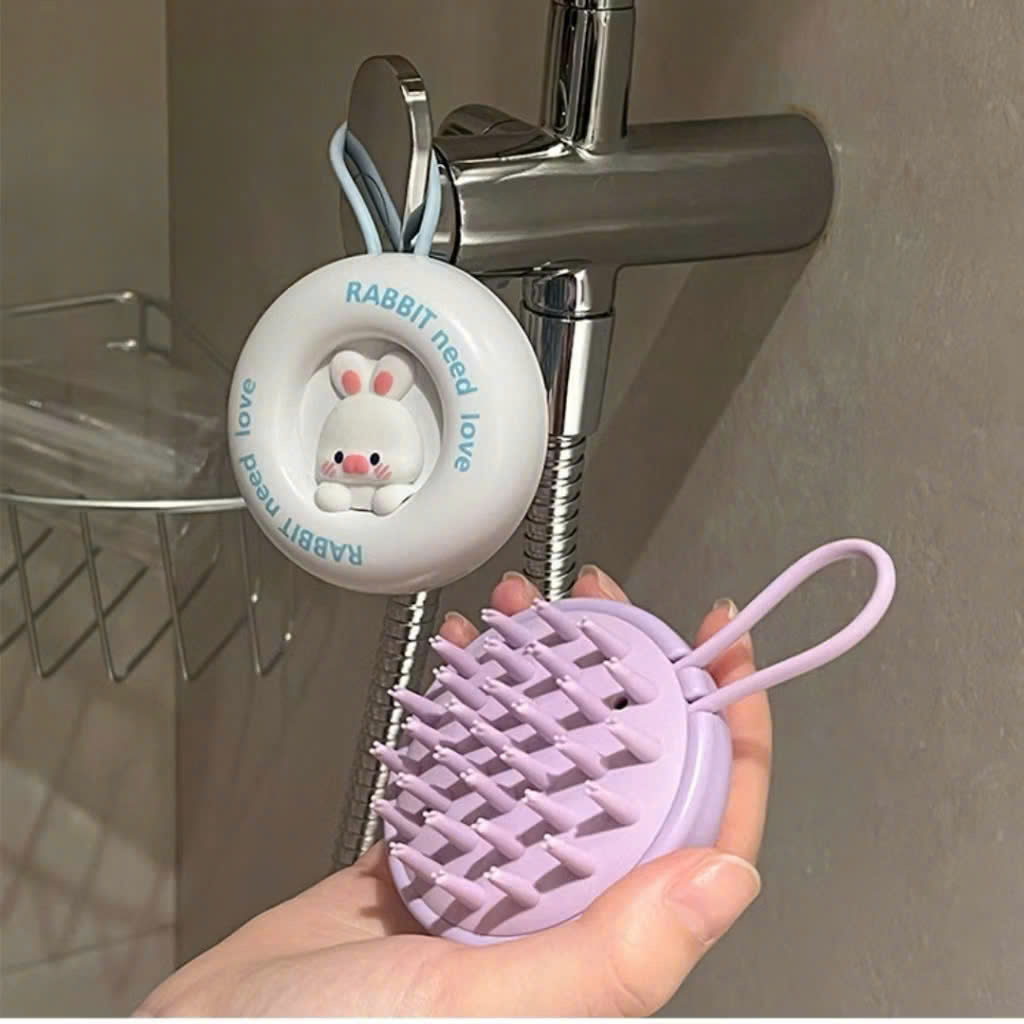 Lược Gội Đầu Silicone Massage Da Đầu Hình Thỏ Cute – Dụng Cụ Tạo Bọt Gội Đầu Cầm Tay - HÀNG CHÍNH HÃNG MINIIN