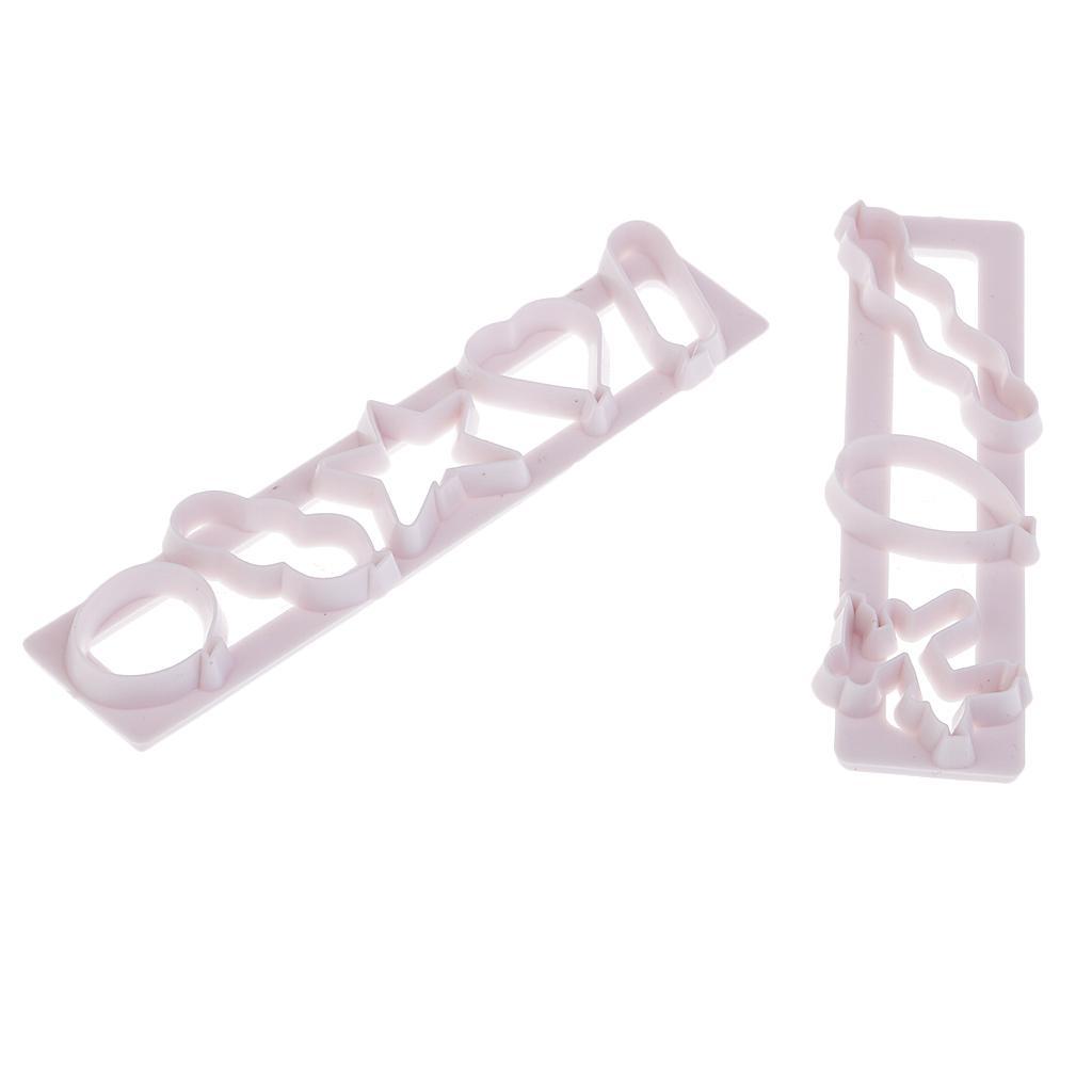 2 Pieces Hollow Plastic Mold Fondant Moulds for Cake Decorating DIY Craft
