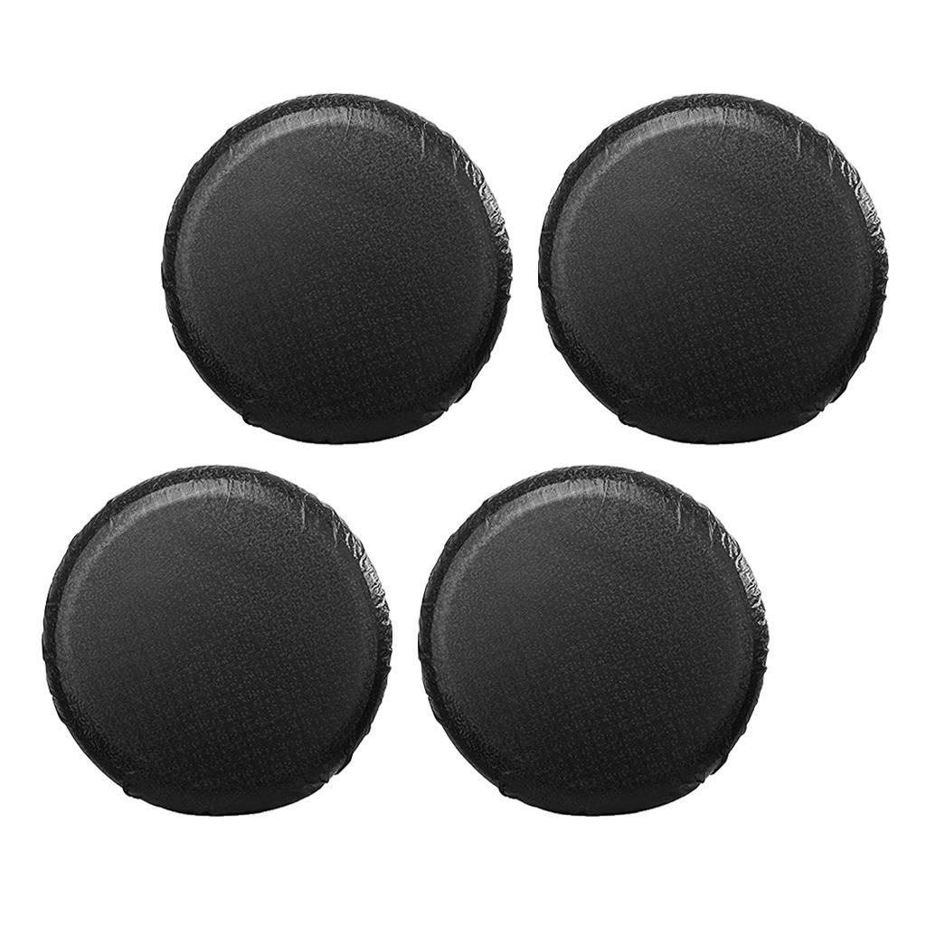 4pcs Trailer Camper, RV Motorhome Universal Fits Tire Covers, Black