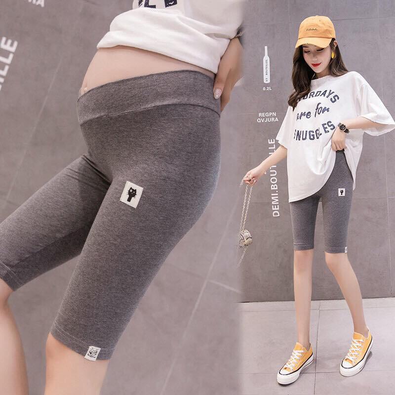 quần bầu legging lửng cạp chéo mèo-quần bầu ngố đẹp