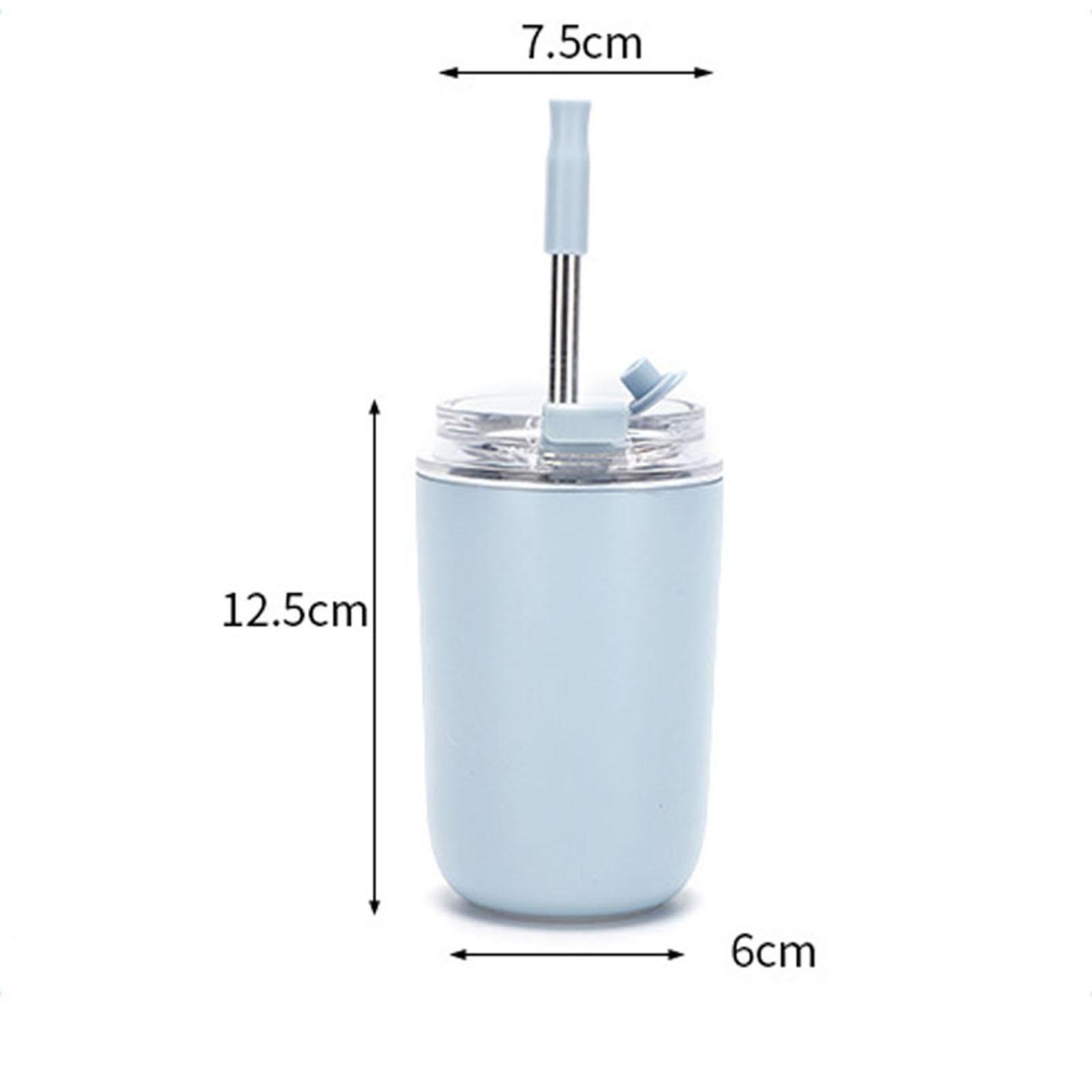 Travel Mug with Lid and Straw for Brew Hot and Cold Drinks coffee White