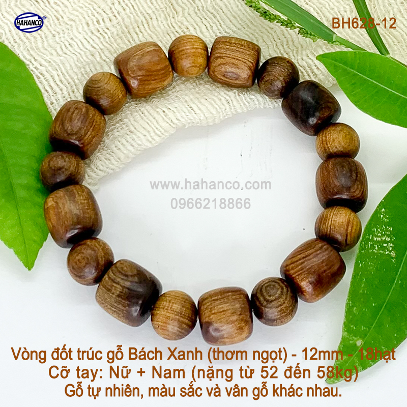 Vòng tay Bách Xanh đốt trúc (BH628) Mùi thơm ngọt - Phú Quý và trường tồn - Bracelet of HAHANCO