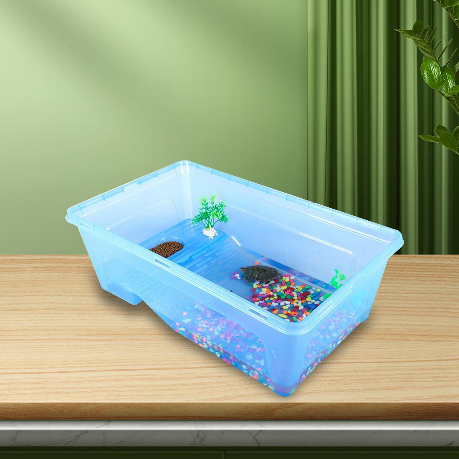 Reptile Habitat Box Turtles Tank Aquarium for Frog Tortoises Hermit Crabs