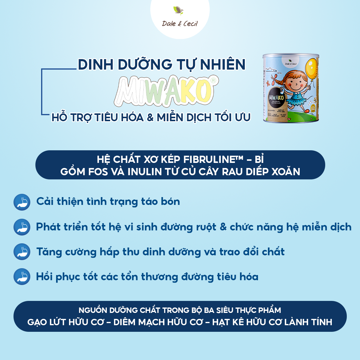 Combo 2 Hộp Sữa Hạt Miwako A+ Vị Vani & Vị Gạo Hộp 700g Nhập Khẩu Malaysia, Sữa Hữu Cơ Cho Bé Từ 1 Tuổi Dị Ứng Đạm Bò Chậm Nói Giúp Phát Triển Trí Não Chiều Cao Tặng Quạt Tích Điện Mini