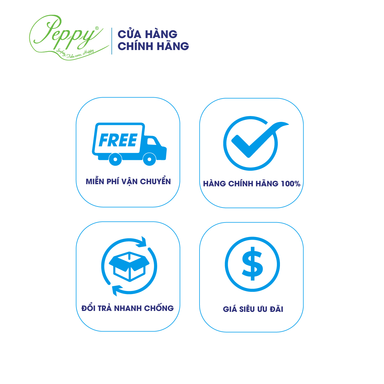Combo 8 gói băng vệ sinh PEPPY lưới siêu thấm A02