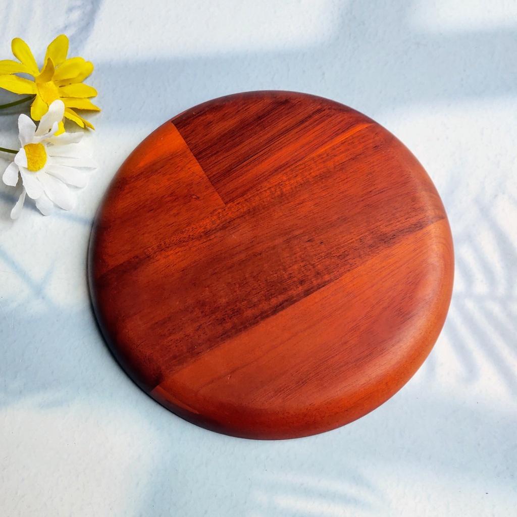 Đĩa Keo Tròn Nâu Đỏ 20cm, Đĩa Gỗ, Khay Gỗ Đựng Đồ Ăn, Chụp Ảnh Decor, Phụ Kiện Nhà Bếp An Toàn Cho Sức Khỏe