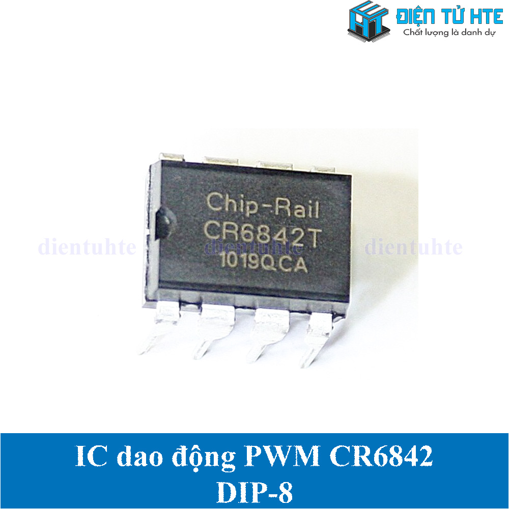 Bộ 2 IC dao động điều khiển nguồn xung PWM CR6842 CR6842T chân cắm DIP-8