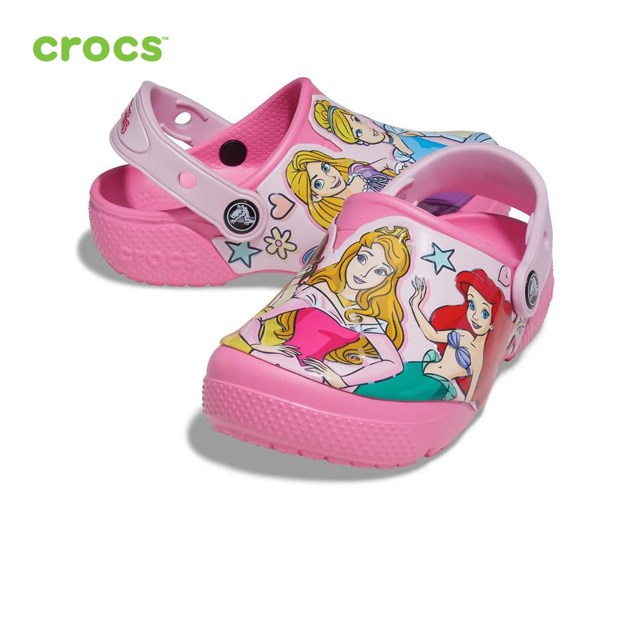 Giày lười trẻ em Crocs FW FunLab Clog K Disney Princess Pink Lemonde - 207080-669