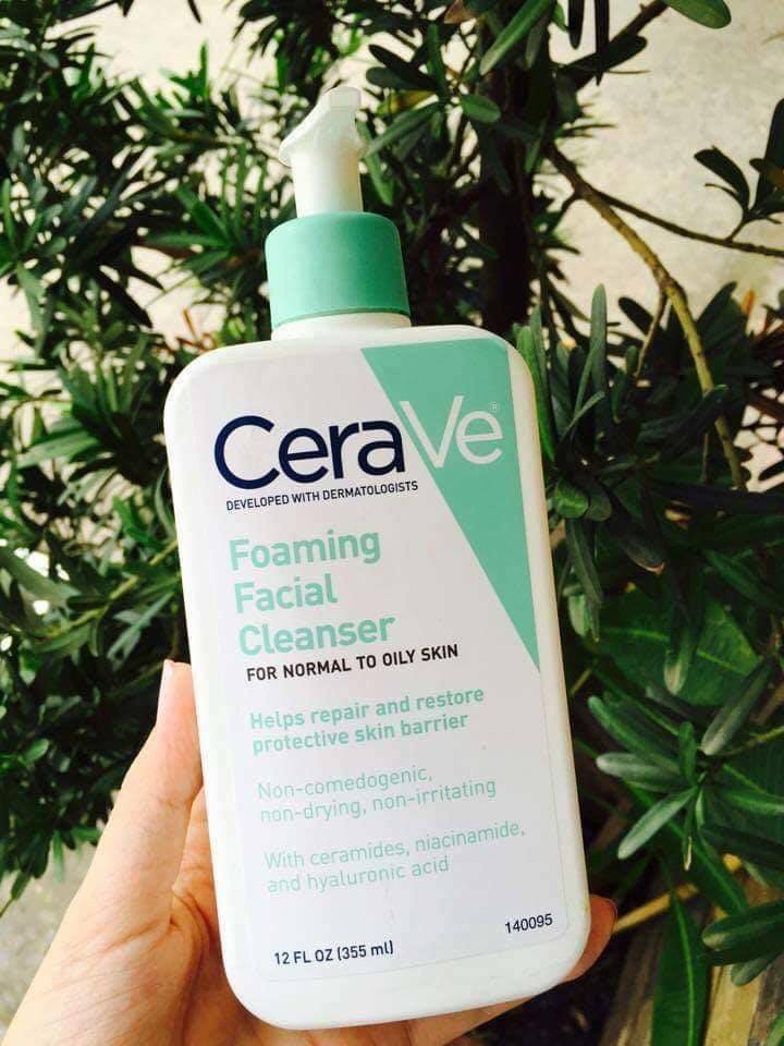 Sữa Rửa Mặt Dịu Nhẹ Cho Da Thường Đến Da Dầu Cerave Foaming Facial Cleanser (355ml)