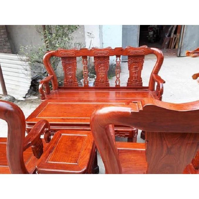 Bộ bàn ghế gỗ phòng khách minh quốc triện gỗ hương vân