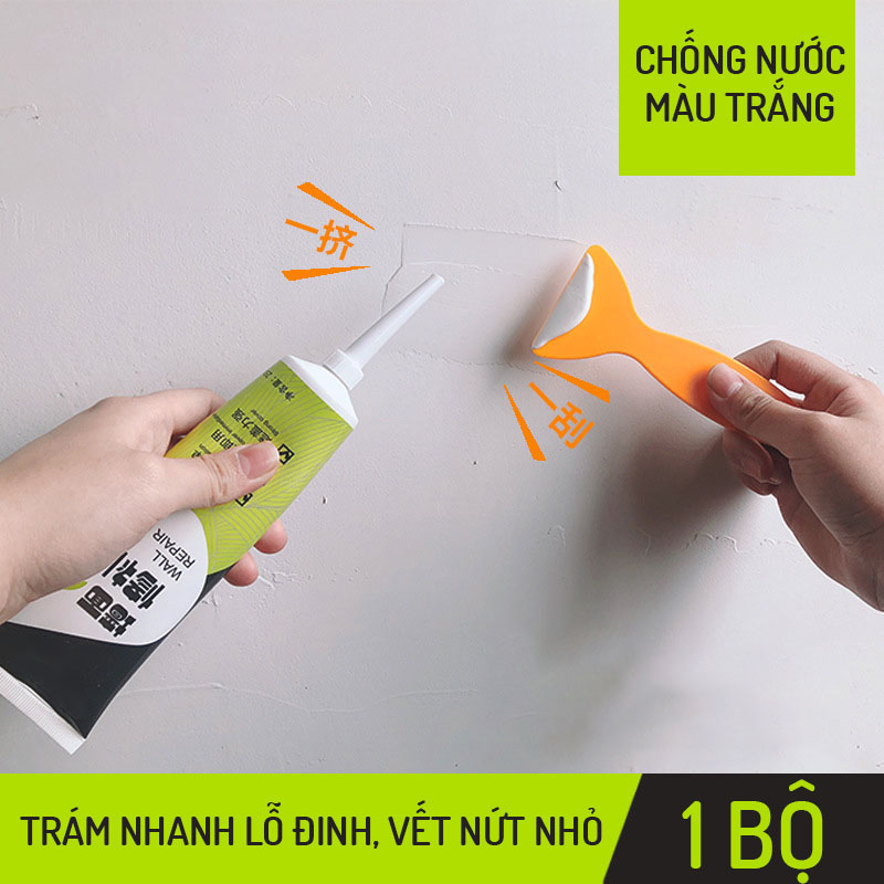 Keo Vá Tường Chống Thấm 250gr Trám Trét Vết Nứt Khe Hở Tường - Chống Mốc Ẩm Làm Sạch Tường