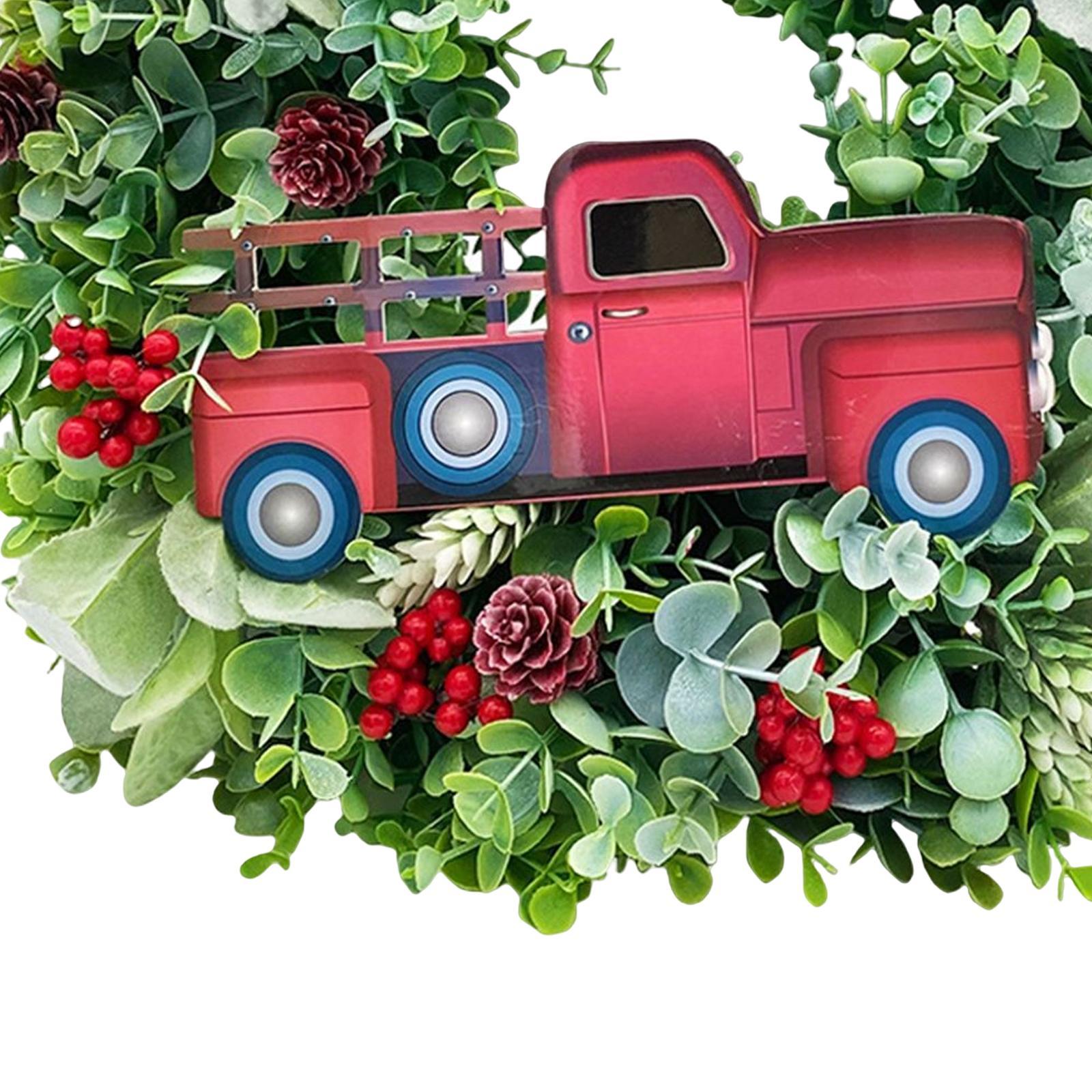 Christmas Flower Wreath Artificial Wreath Wall Hanging Greenery Wreaths for Xmas