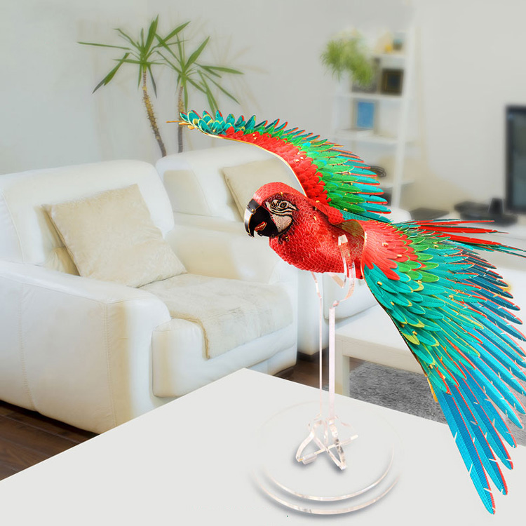 Mô hình thép 3D tự ráp Scarlet Macaw