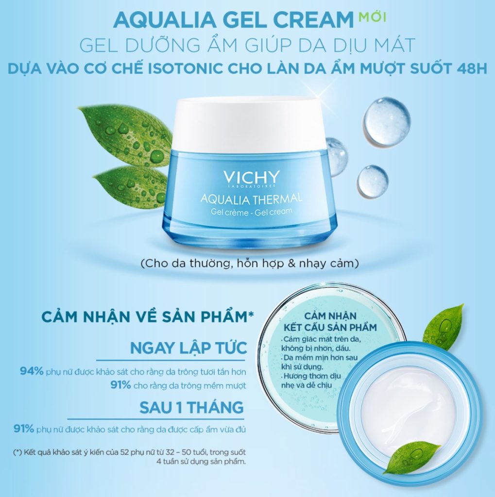 Kem Dưỡng Ẩm Và Cung Cấp Nước Dạng Gel Vichy Aqualia Thermal Cream-Gel 50ml