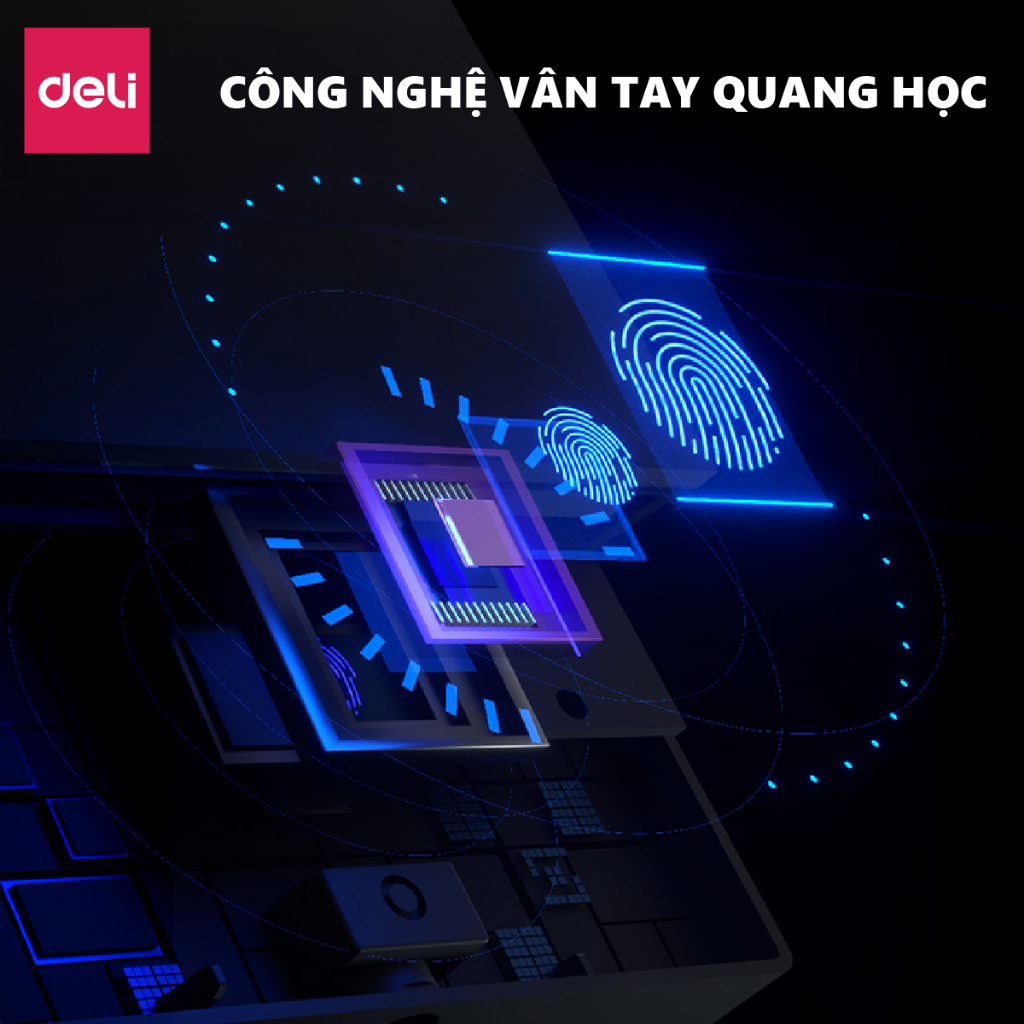 Máy Chấm Công Deli - Hàng Chính Hãng - Quét Vân Tay, Nhận Diện Gương Mặt, Quét Thẻ Card Máy Chấm Công Có Tiếng Việt Kết Nối USB Báo Cáo Bằng File Excel