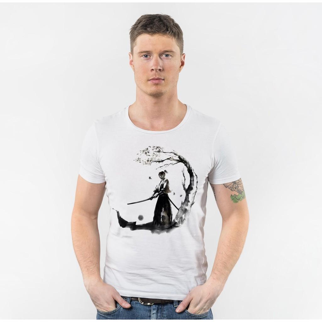 Áo phông in một màu Chiến binh Samurai cực chất
