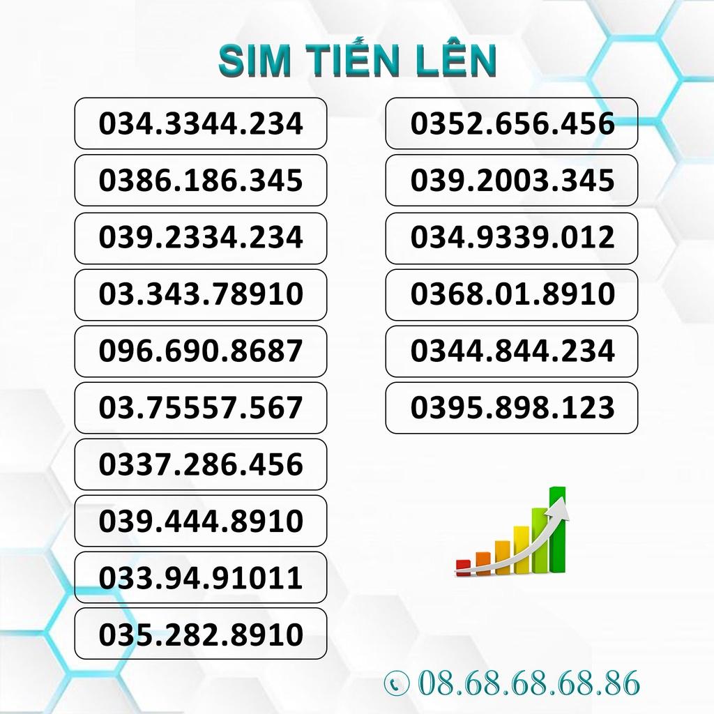 Sim Số Đẹp Tiến Lên, Sim Viettel Trả Trước, Hỗ Trợ Đăng Ký Chính Chủ - Hàng chính hãng