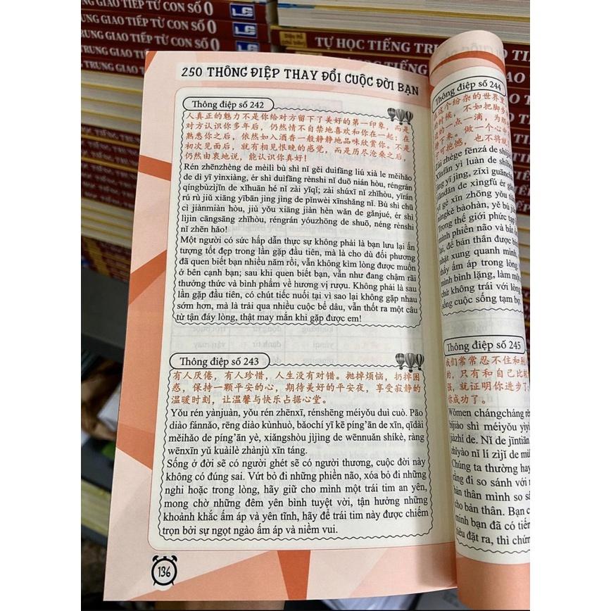 Sách - Combo: 250 Thông Điệp Thay Đổi Cuộc Đời Bạn (Song Ngữ Trung Việt) + Siêu trí nhớ chử Hán tập 3