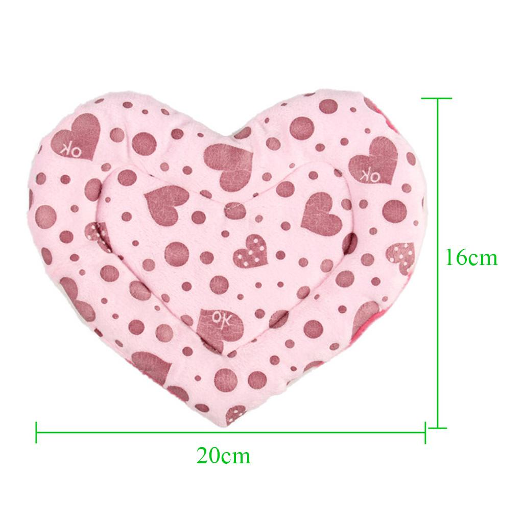 Small Animal Hamster Play Mat Seat Pad Sleep Bed Play Toy Heart Shape Pink