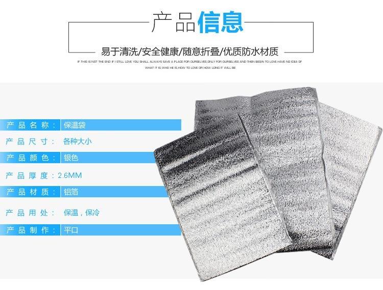 Túi cách nhiệt lá nhôm phong cách mới nhất túi tủ đông túi trữ lạnh dùng một lần túi ăn trưa mang đi không thấm nước dày cấp tốc túi giữ tươi