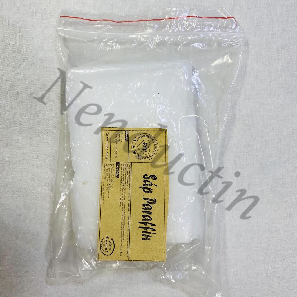 Faraffin cao cấp 500g màu trắng không mùi không vị dùng trong làm nến