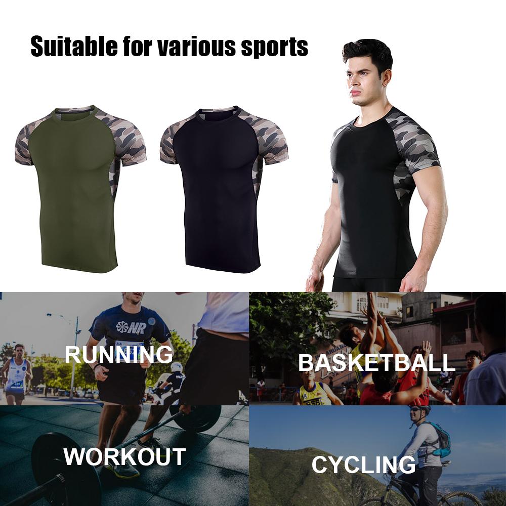 Áo thun nam nhanh khô thoáng khí, thích hợp cho nam chạy bộ, tập thể dục, hoạt động ngoài trời