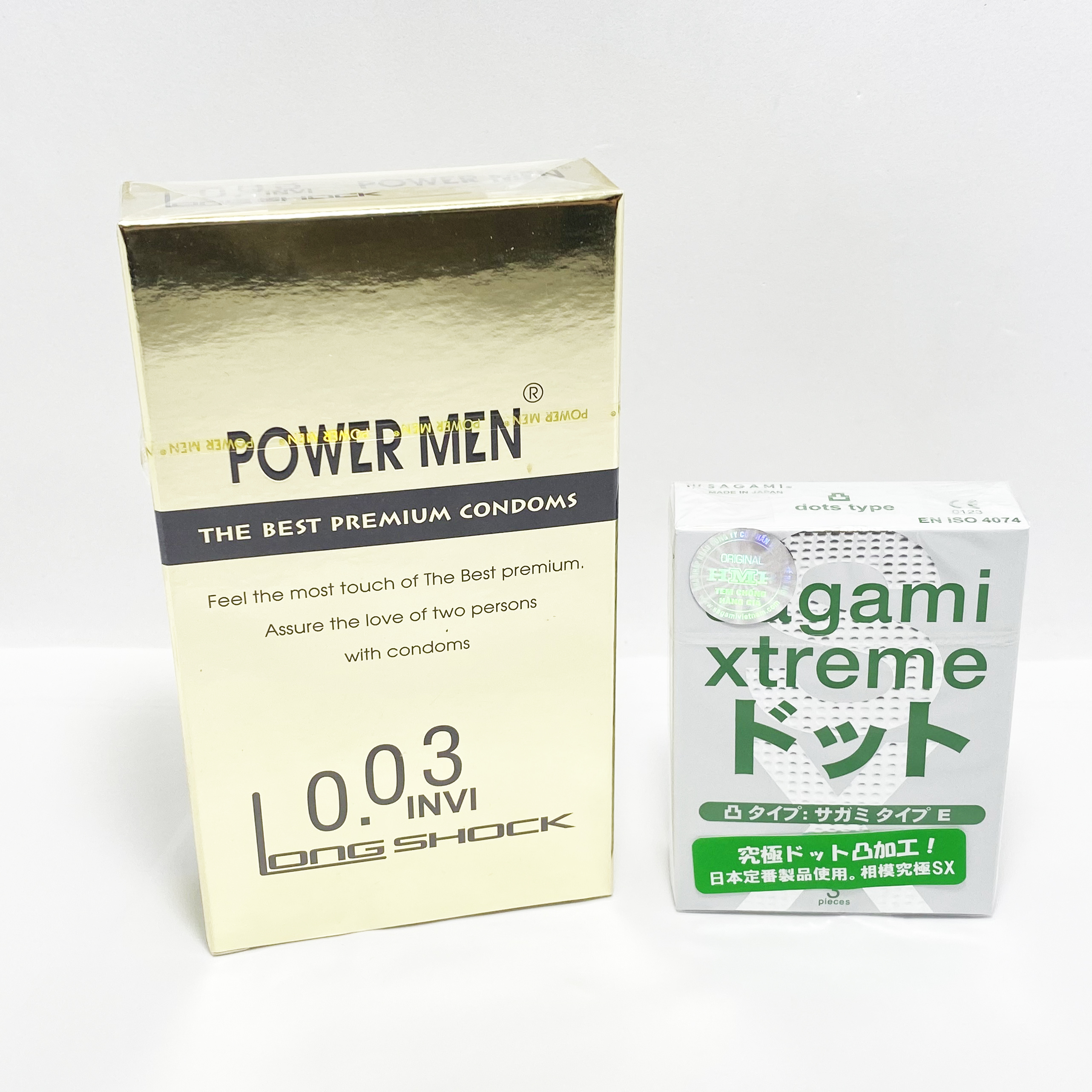 Bao Cao Su Cao Cấp Kéo Dài Thời Gian Power Men 0.03 Invisible - Siêu Mỏng chỉ 0.03mm - Tặng Bcs Sagami Hộp 3s - Che tên sản phẩm