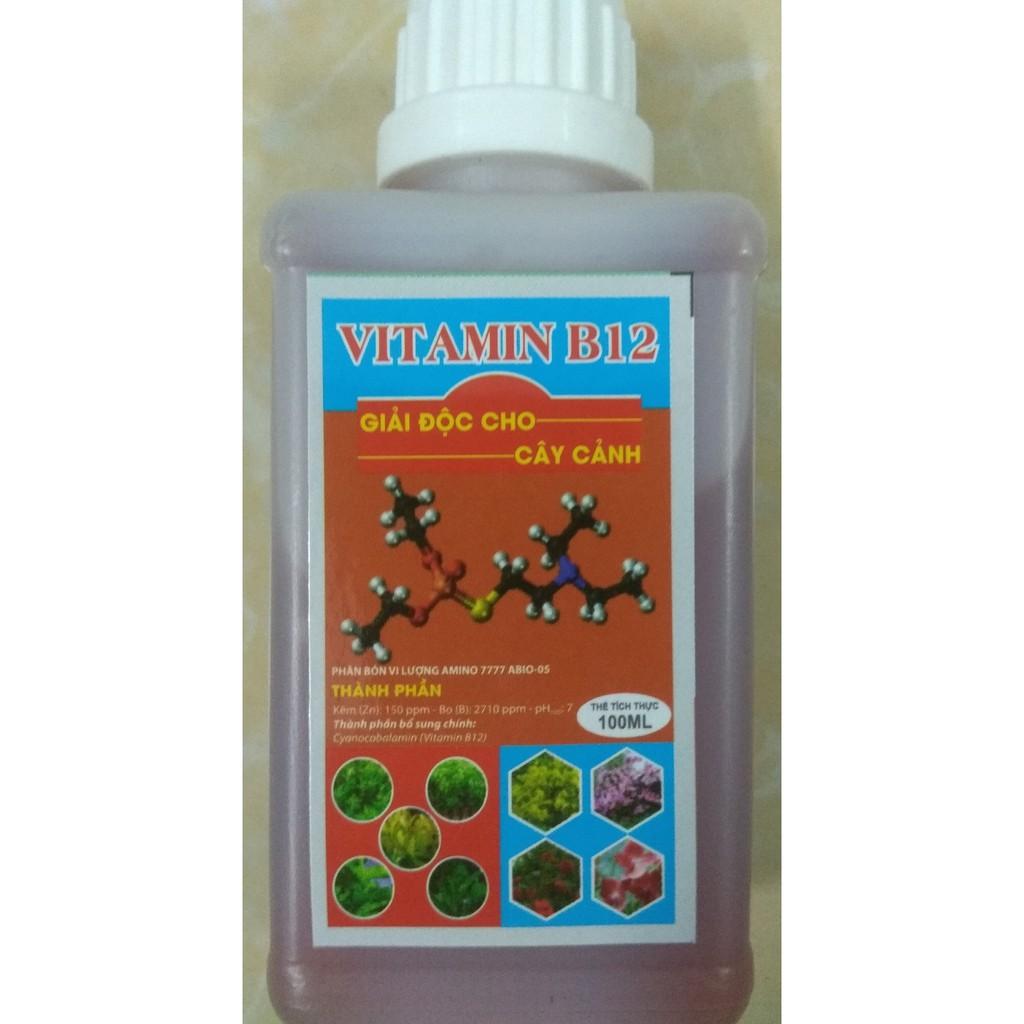 Phân bón vi lượng Vitamin B12 giải độc cho cây cảnh - chai 100ml