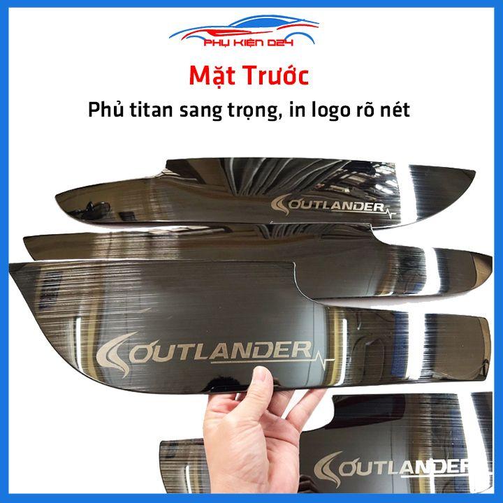 Bộ ốp tapli Outlander 2017-2018-2019-2020-2021-2022 vân Titan chống xước va đập khi mở cửa và làm đẹp xe