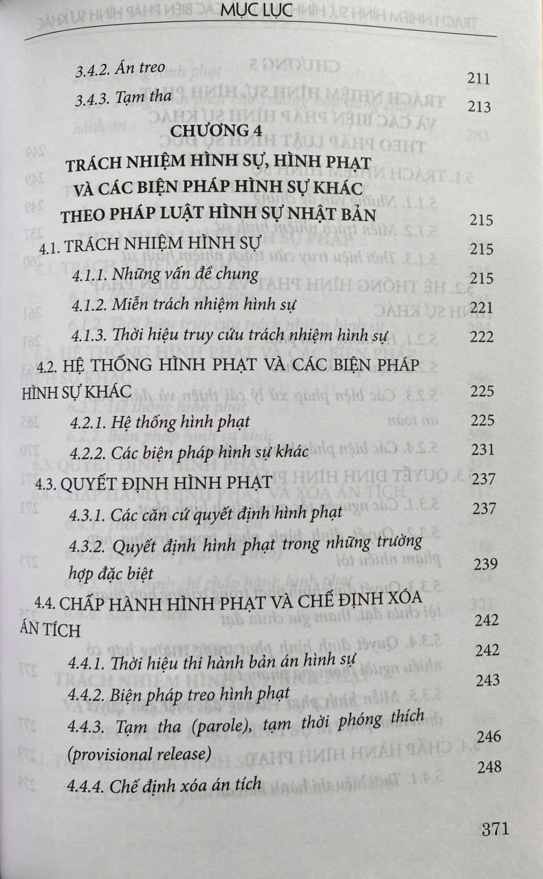 Trách Nhiệm Hình Sự, Hình Phạt Và Các Biện Pháp Hình Sự Khác