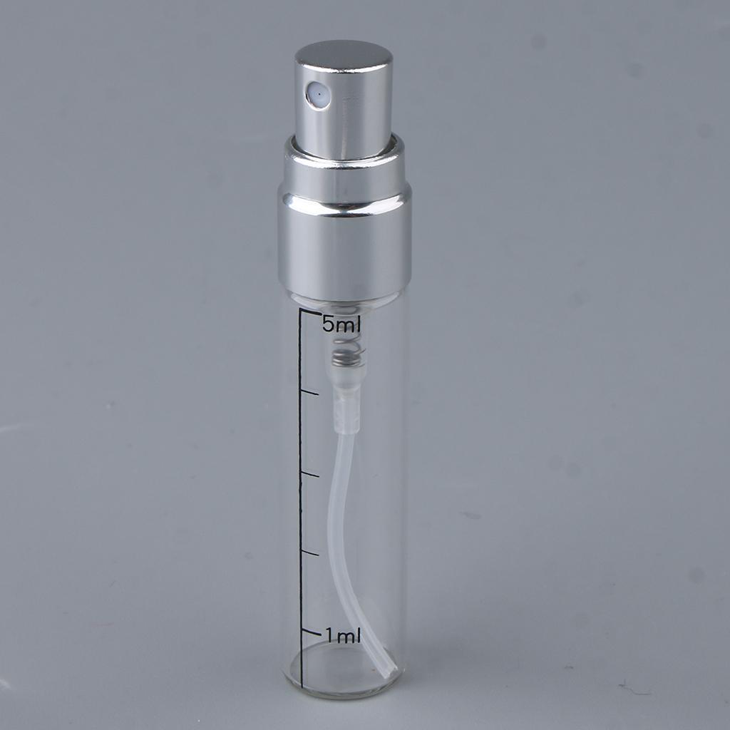 5.5ml/10ml Empty Glass Perfume Spray Bottle Aftershave Liquid Atomizer 10pcs