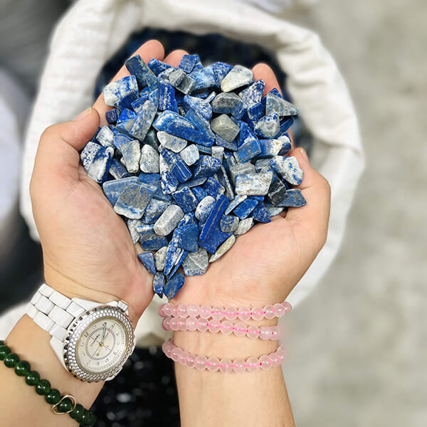 Đá Lapis Lazuli vụn trang trí nhà cửa, rải nền, rải bể cá 1kg