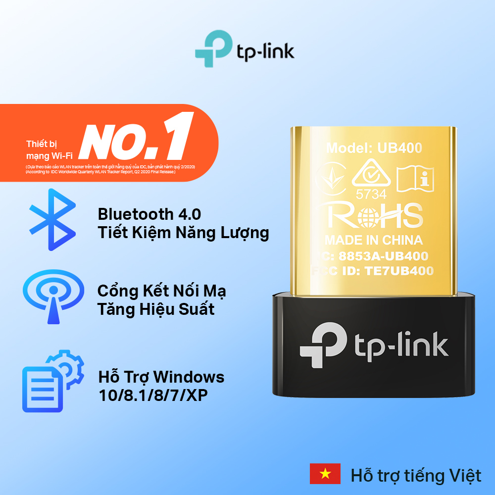 Bộ Thu Phát Bluetooth TP-Link UB400 USB Nano Bluetooth 4.0 - Hàng Chính Hãng