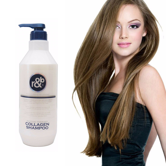 Dầu gội Collagen cho tóc bóng mềm giảm mùi hôi ngăn tóc bạc sớm R&amp;B Collagen Shampoo, Hàn Quốc 1500ml