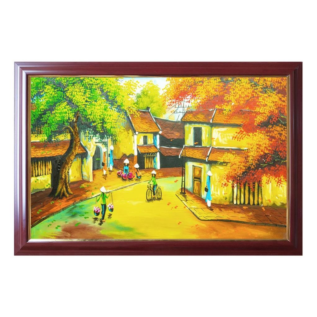 Tranh quê hương, đồng lúa, tranh bến đò làng quê việt nam treo tường nhiều mẫu có khung và không khung