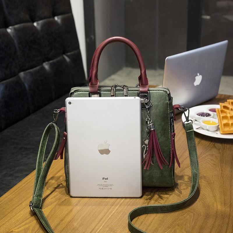 Follow shop săn deal Túi xách nữ phối da 2 lớp cao cấp