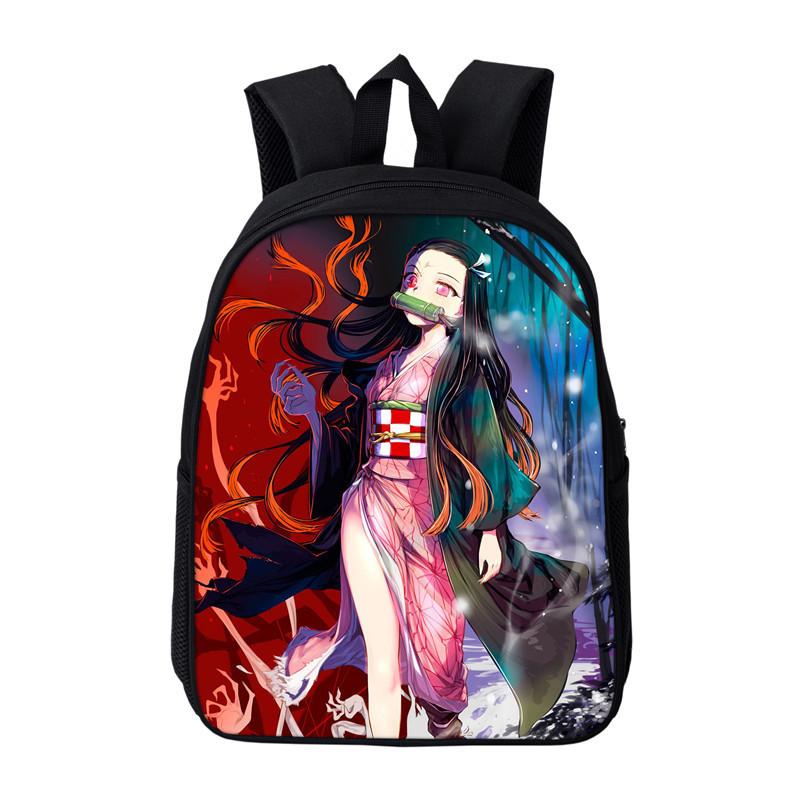 Anime Kamado Nezuko Ba Lô Cho Bé Demon Slayer Mẫu Giáo Túi Bookbags Trẻ Em Mini Trường Túi Trẻ Em Mầm Non Có Túi