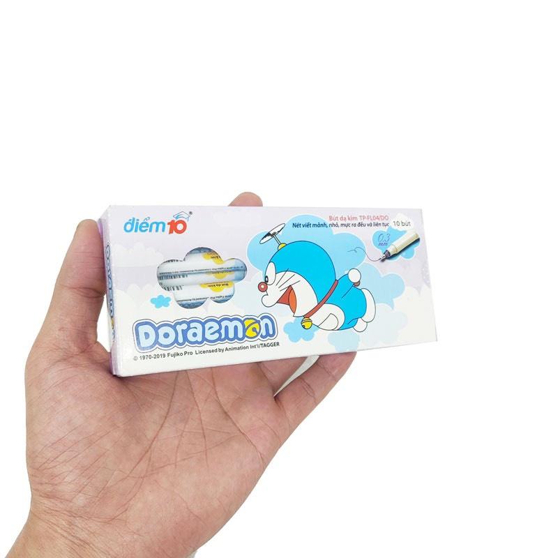 Hộp 10 Bút lông kim Thiên Long Doraemon FL-04/DO mực tím