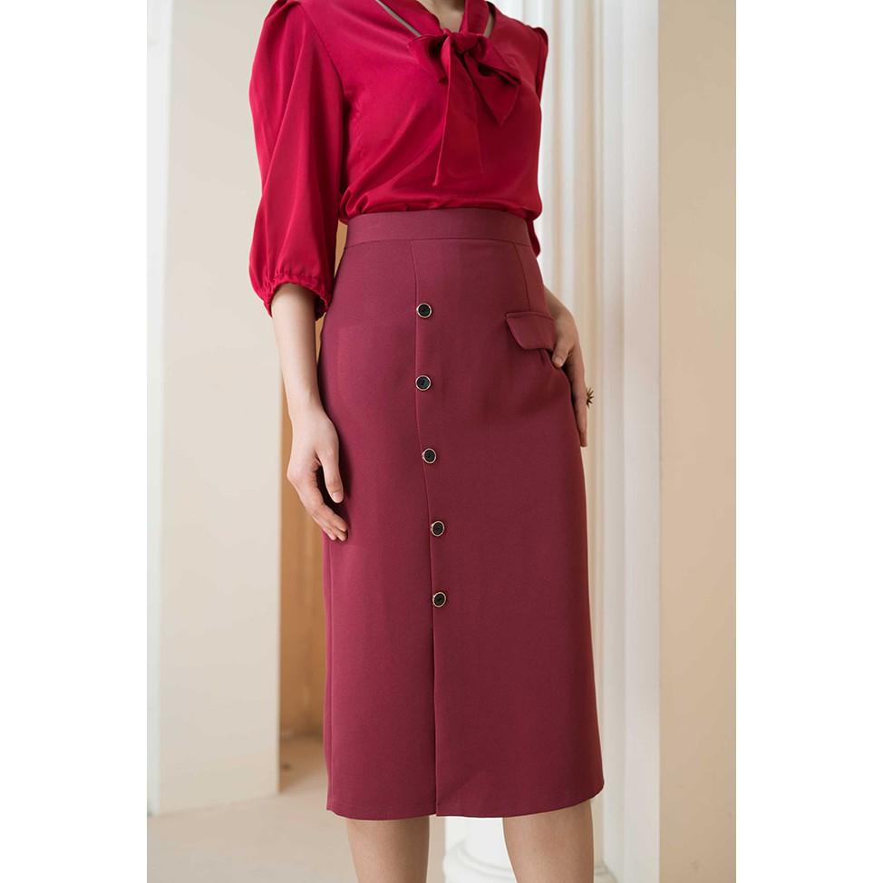 Chân váy bút chì cúc dọc Jamie Skirt CV01 - thời trang công sở wfstudios