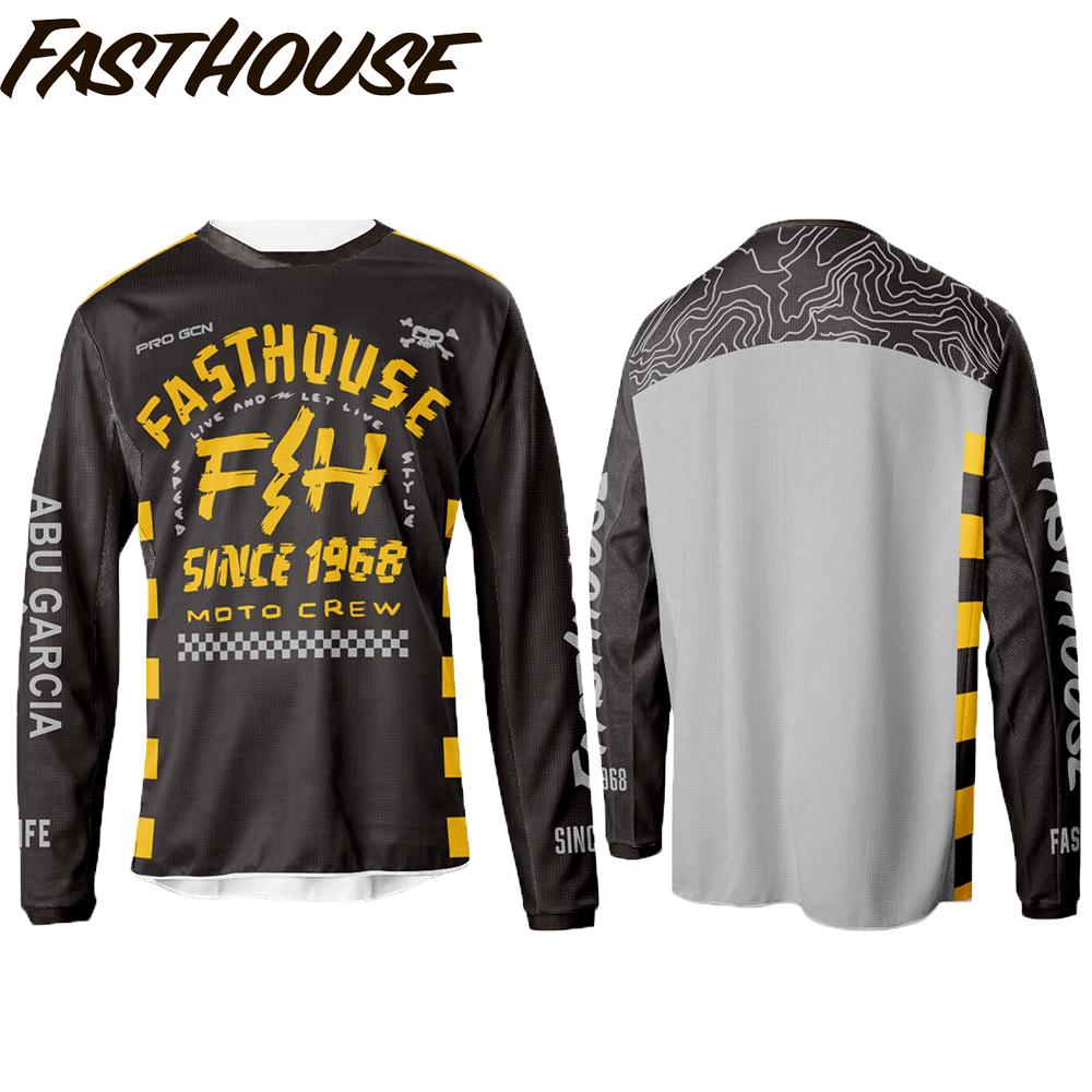 Fasthouse Mùa Hè MTB Đường Cảo Tháo Áo Sơ Mi Nam Thoáng Khí Xe Đạp Mtb Dài Tay Đua Nhanh Khô Đi Xe Đạp Jersey Color: MTB 13 Size: XS
