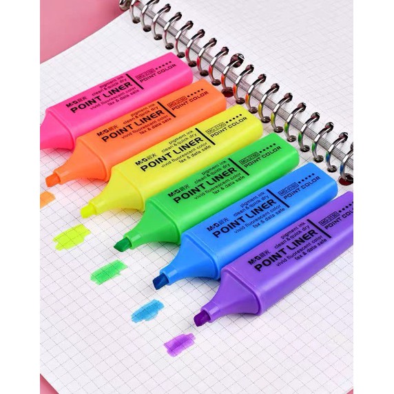 Combo 5 cây Bút dấu dòng M&G - AHM21572 màu tím