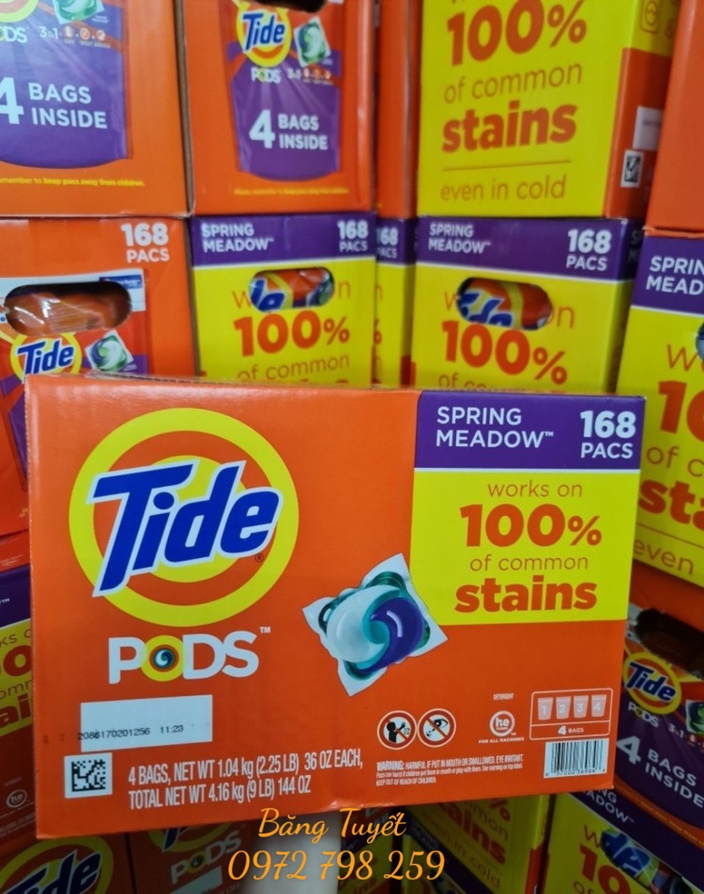 Viên giặt xả Tide Pods 3 trong 1 dễ tan trong nước, thơm, sạch, giữ màu ,mềm vải