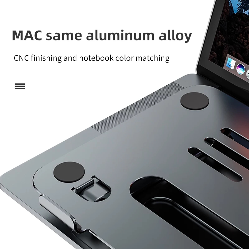 Giá Đỡ Laptop Macbook Kệ Laptop Stand Đế Tản Nhiệt Nhôm Nguyên Khối Cao Cấp P43 Kèm Vít Siết ỐC