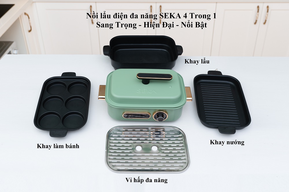 Nồi Lẩu Điện Đa Năng SK-86 4 Trong 1 - Dung Tích Lớn 4.5L - Phiên Bản Mới Nhất 2021 - Hàng Cao Cấp Chính Hãng