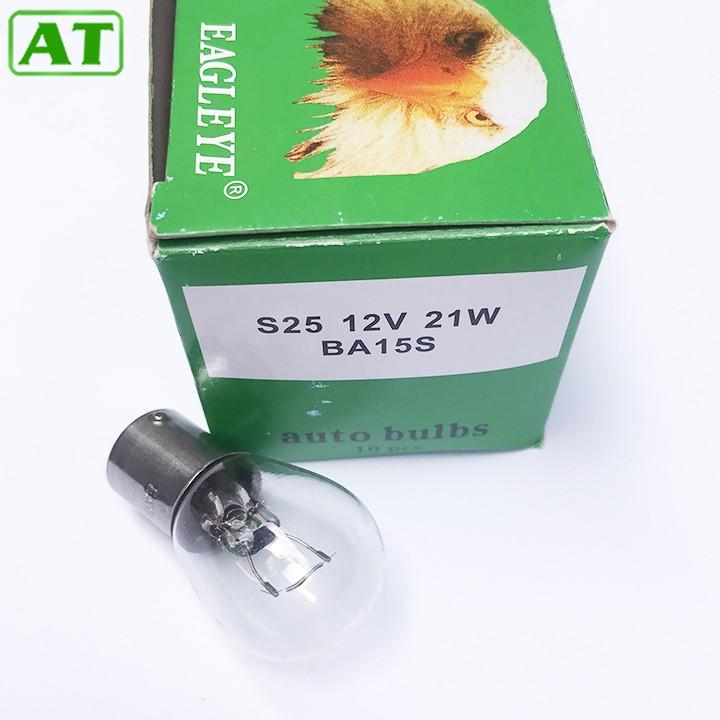 Hộp 10 Bóng Đèn Hậu Ô Tô Chân Cài 12V Hoặc 24V 21W