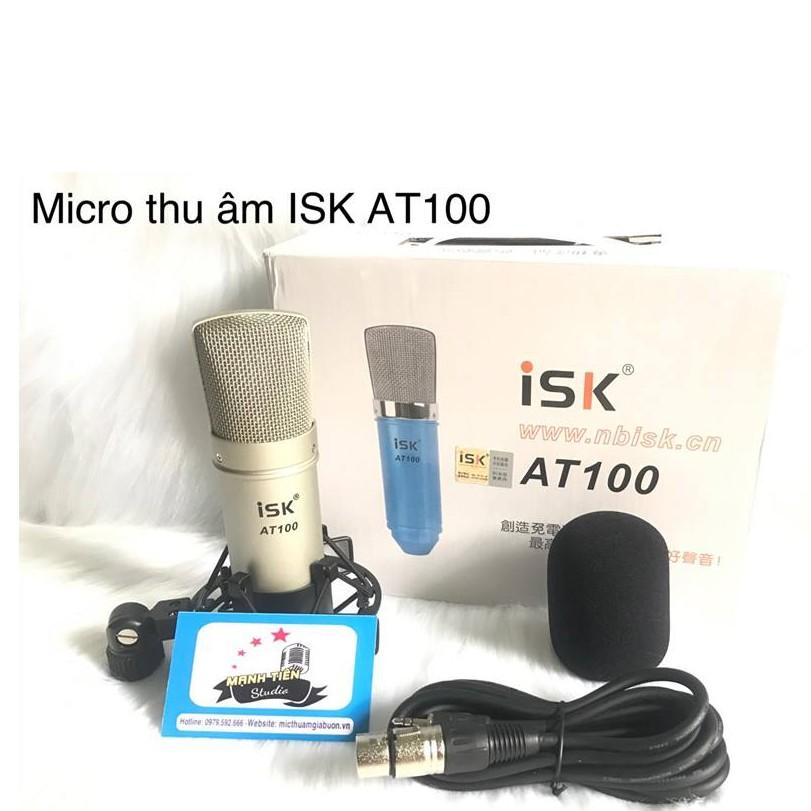 CTY MẠNH TIẾN Micro thu âm livestream ISK AT100 Mic Hoa Vinh-chuyên nghiệp(Bảo Hành 12 Tháng)