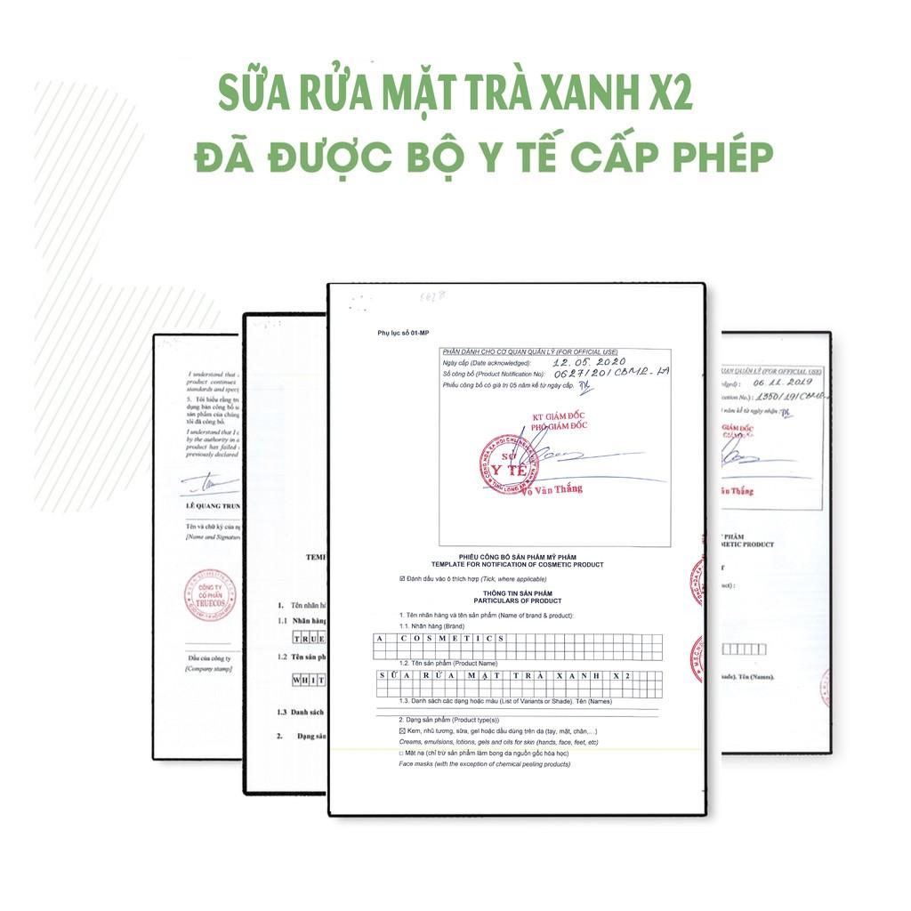 Sữa rửa mặt trắng da, ngừa mụn, chiết suất từ tinh chất trà xanh 120ml - Giúp giữ ẩm , ngừa mụn và dưỡng trắng hiệu quả.